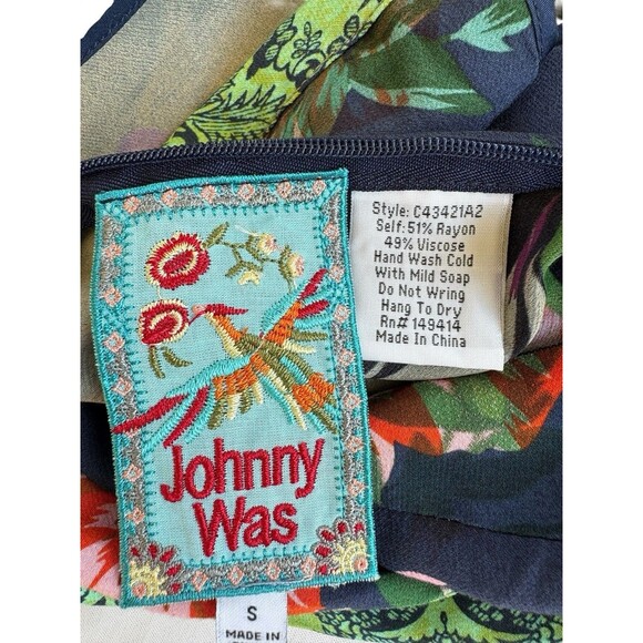 JOHNNY WAS Kimono Rare Reversible Size Small Rayon Viscose Pockets - Picture 9 of 15